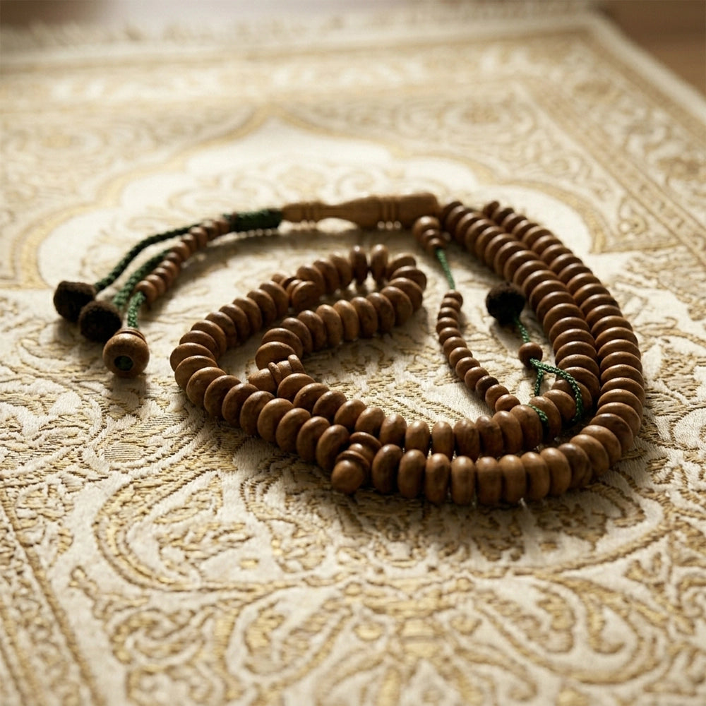 Artisanal Oval Wooden Prayer Beads