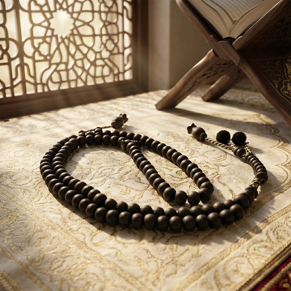Luxury Matte-Finish Dark Prayer Beads