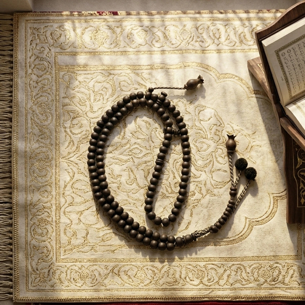 Luxury Matte-Finish Dark Prayer Beads